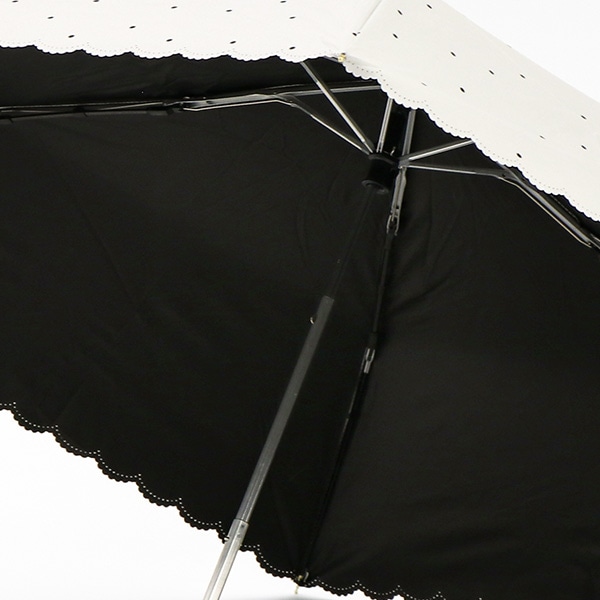 晴雨兼用折りたたみ手開き傘 50cm（ミスティドット）