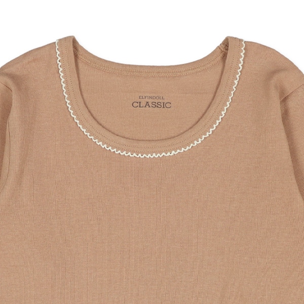 4枚組長袖シャツ肌着（ベージュ系・ピンク無地）