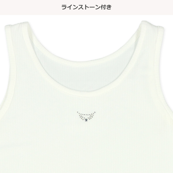 DRYWRAP）3枚組接触冷感タンクトップ肌着（ラインストーン・無地）