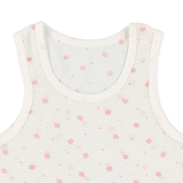 DRYWRAP）3枚組メッシュタンクトップ肌着（いちご・アニマル・無地）