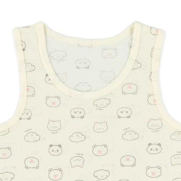 DRYWRAP）4枚組メッシュタンクトップ肌着（アニマル・ピスネーム）