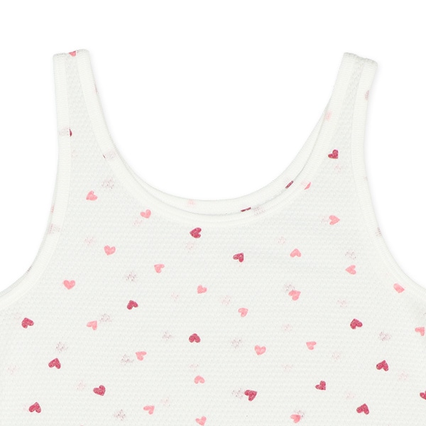 4枚組タンクトップ肌着（カラー無地・ハート）