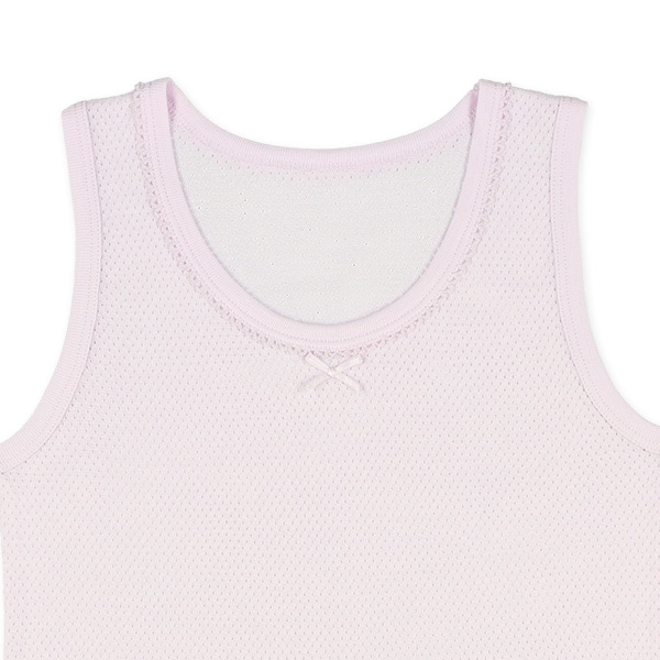 4枚組メッシュタンクトップ肌着（リボン・ドット・小花）