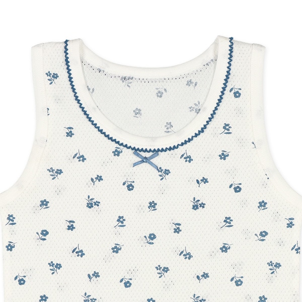 4枚組メッシュタンクトップ肌着（リボン・ドット・小花）