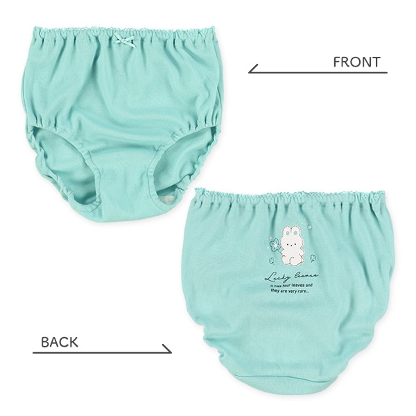 5枚組ショーツ（うさぎ・クローバー・ハート）