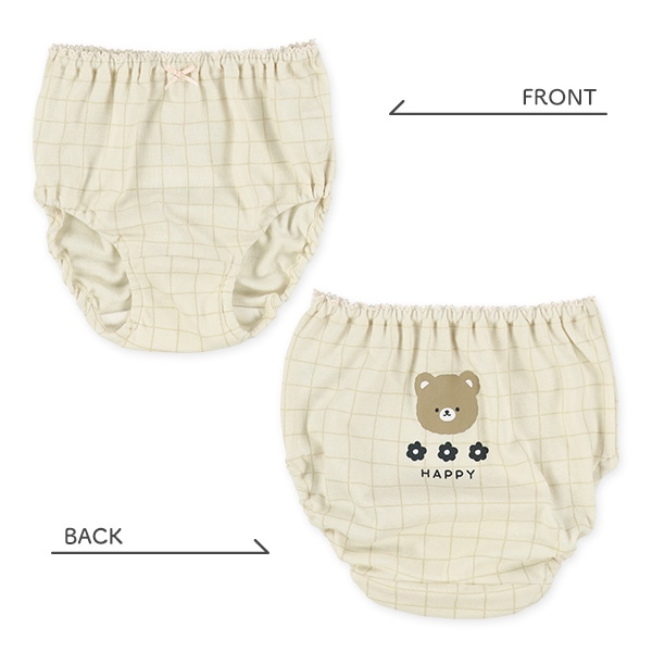 5枚組ショーツ（くま・お花・リボン）