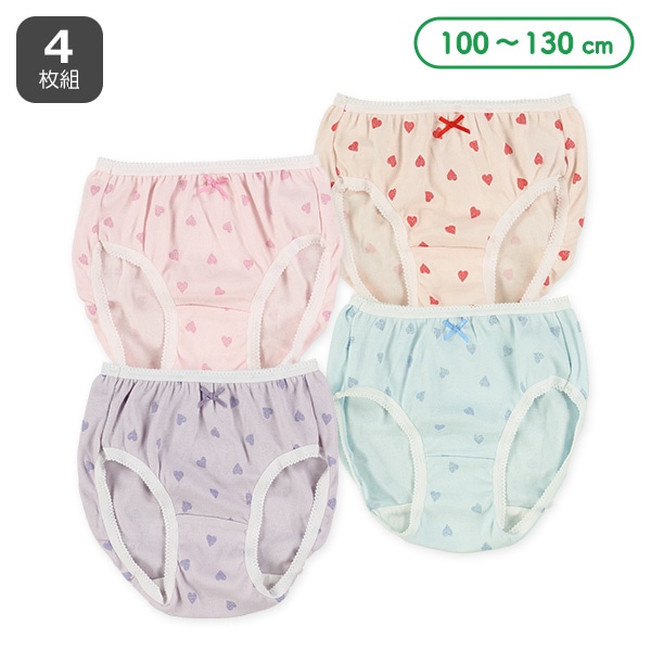 4枚組ショーツ（ハートラメ）