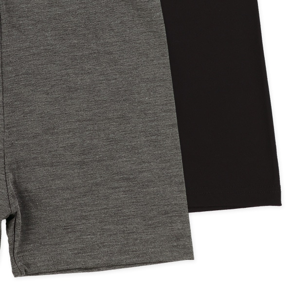 2枚組1分丈オーバーパンツ（リボン・ラインストーン）