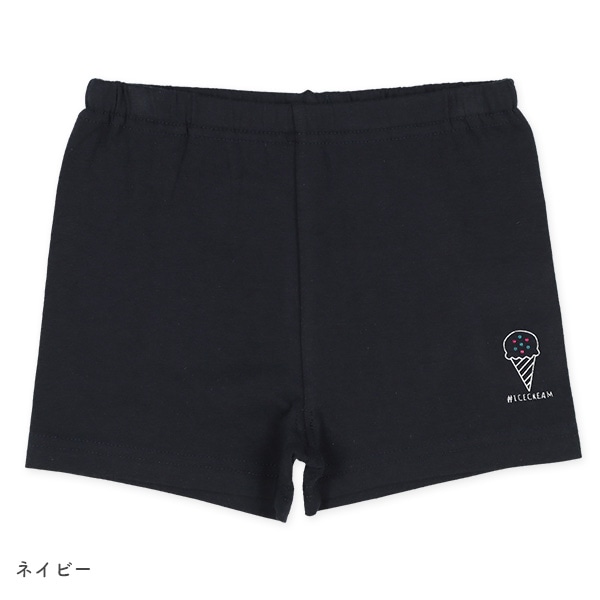 2枚組1分丈オーバーパンツ（アイス・カップケーキラインストーン）