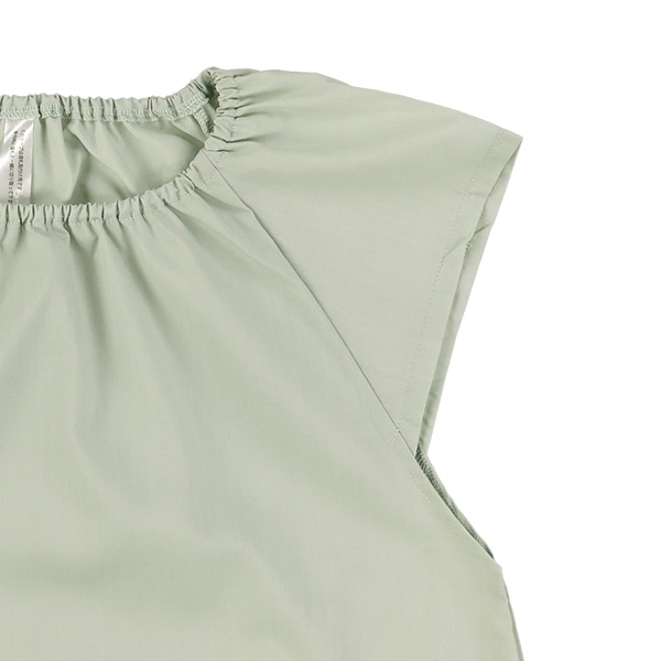 フレンチ袖スモック（ミント無地）