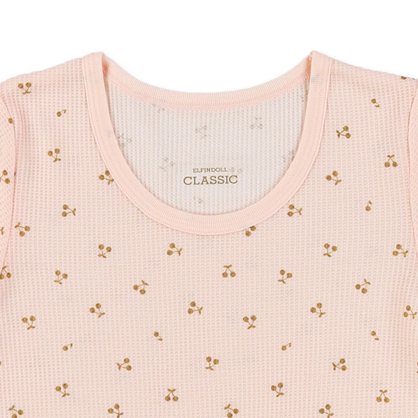 3枚組ワッフル半袖シャツ肌着（いちご・さくらんぼ・無地）