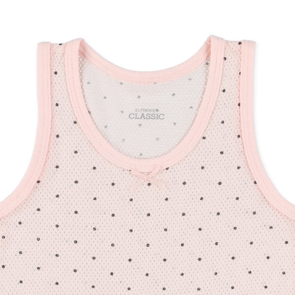 4枚組メッシュタンクトップ肌着（ドット・さくらんぼ・無地）