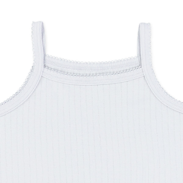 3枚組キャミソール肌着（ホワイト・ブルー系無地）