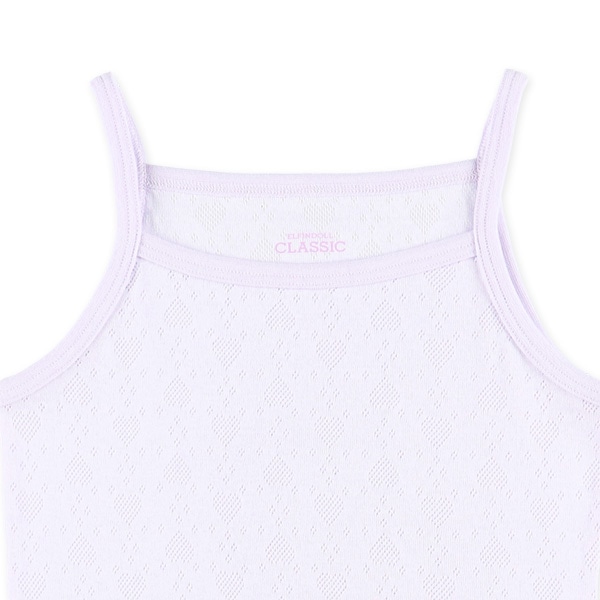 4枚組キャミソール肌着（針抜きハート・シャーベットカラー）