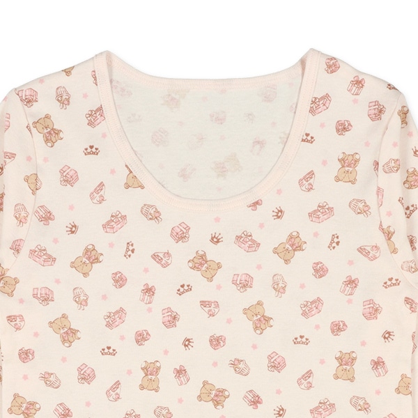 HOTWRAP）2枚組長袖シャツ肌着（くま・スイーツ）