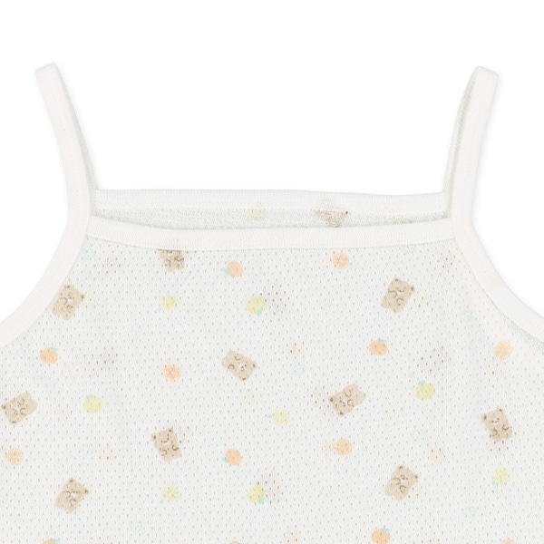 DRYWRAP）3枚組メッシュキャミソール肌着（くま・フルーツ・無地）