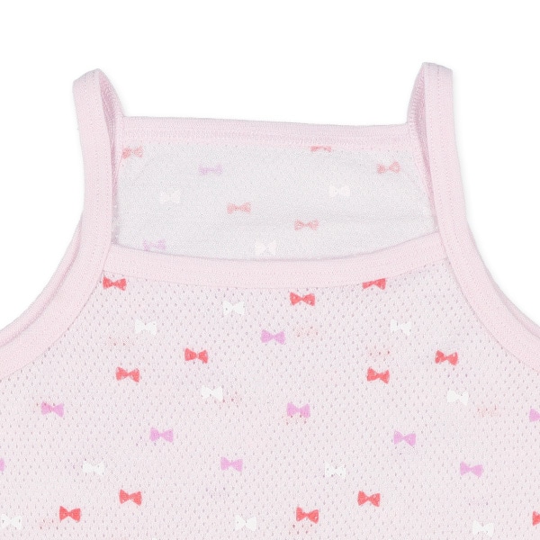 4枚組メッシュキャミソール肌着（リボン・ハート）