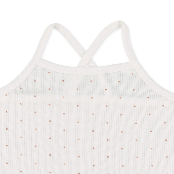 3枚組バッククロス型キャミソール肌着（ピンク・ミニハート・グレー）