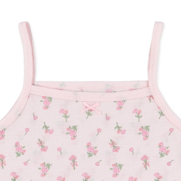 DRYWRAP）3枚組キャミソール肌着（小花・リボン）