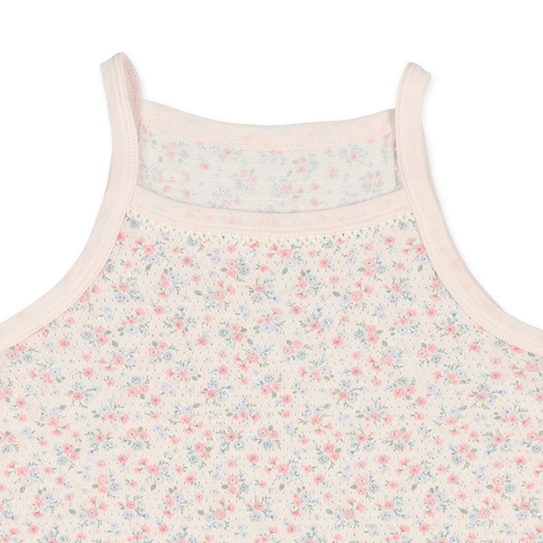 3枚組メッシュキャミソール肌着（小花・無地）