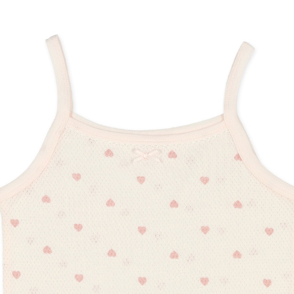 3枚組メッシュキャミソール肌着（スカラップハート）