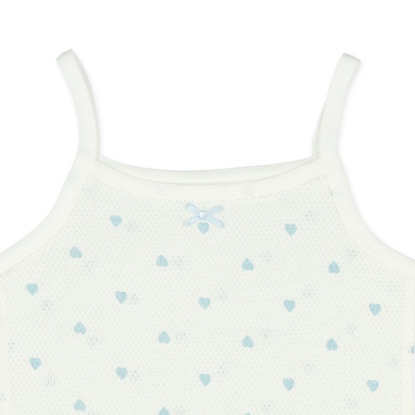 3枚組メッシュキャミソール肌着（スカラップハート）