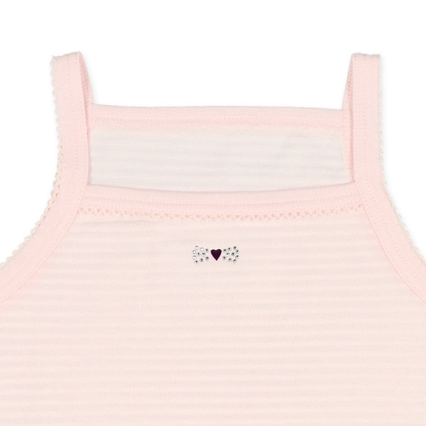 DRYWRAP）3枚組キャミソール肌着（ハート・星・リボンラインストーン）