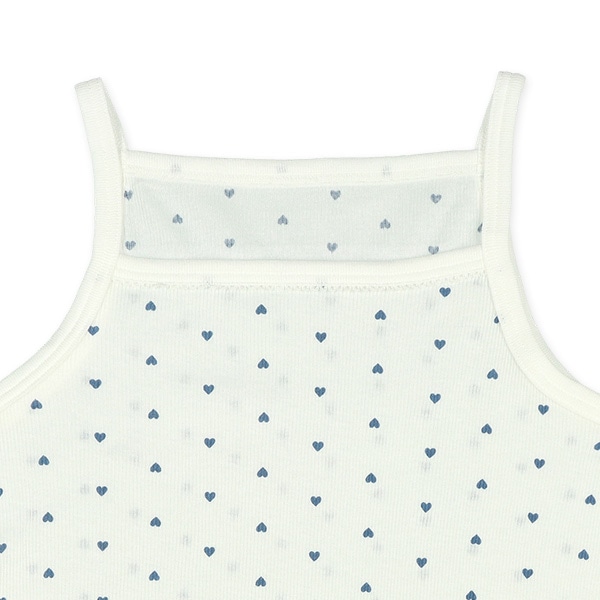 4枚組キャミソール肌着（ハート・リボン・パターンメッシュ）