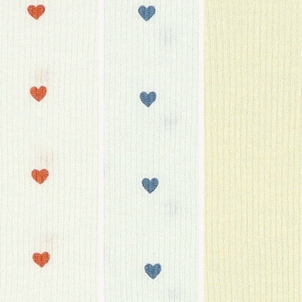 4枚組キャミソール肌着（ハート・リボン・パターンメッシュ）