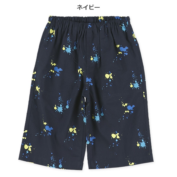 ペイント総柄ハーフパンツ