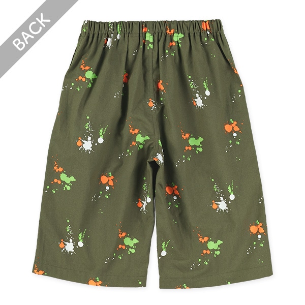 ペイント総柄ハーフパンツ