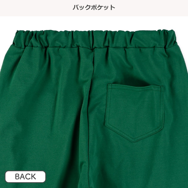 裾斜め切り替えハーフパンツ