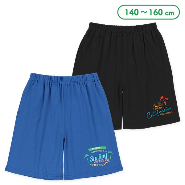 天竺リゾート柄ハーフパンツ