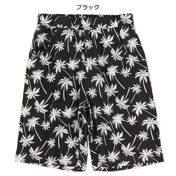 ヤシの木柄ハーフパンツ