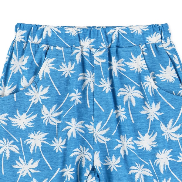 ヤシの木柄ハーフパンツ