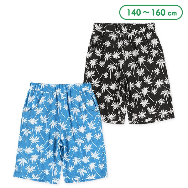 ヤシの木柄ハーフパンツ
