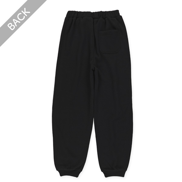 裏起毛ひざ切り替えロゴパンツ