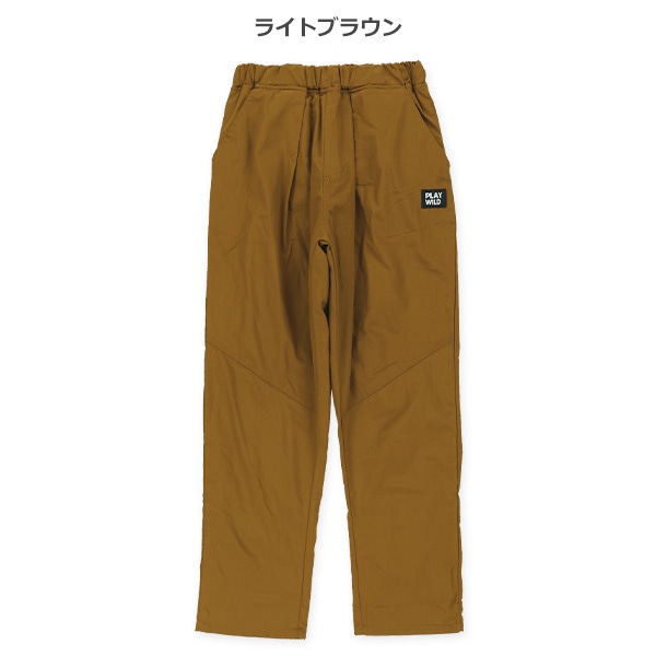 裏フリースワッペン付きパンツ