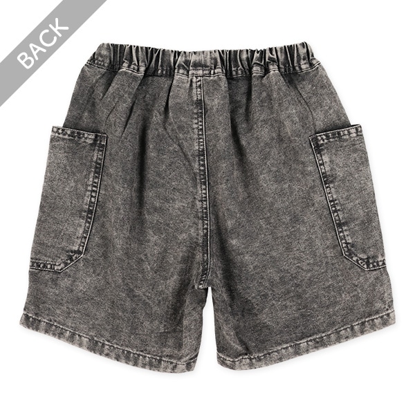 デニムサイドポケットハーフパンツ