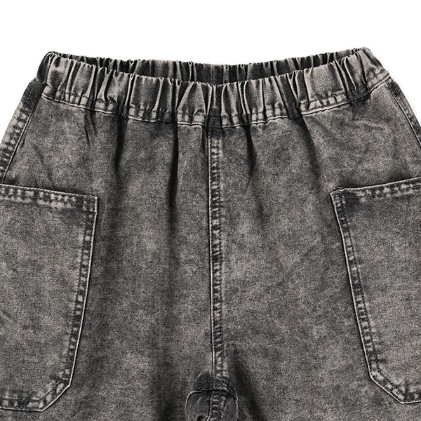 デニムサイドポケットハーフパンツ