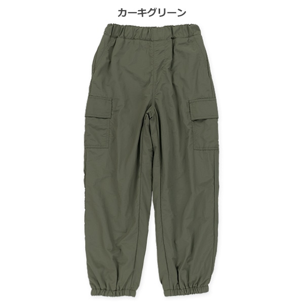ナイロン裏フリースカーゴパンツ