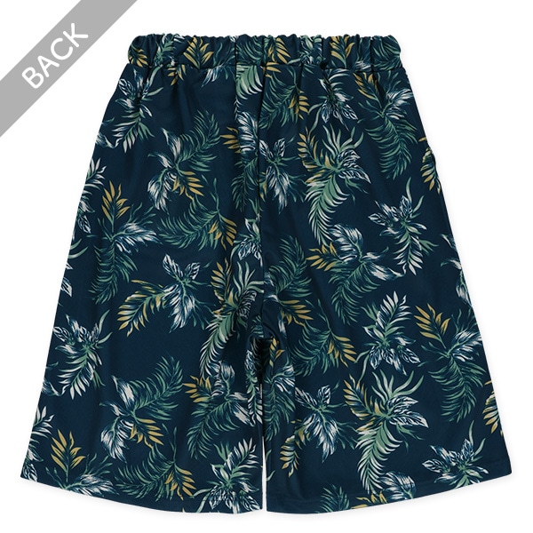 ブリスター幾何学柄・ボタニカル柄ハーフパンツ