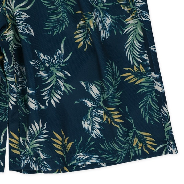 ブリスター幾何学柄・ボタニカル柄ハーフパンツ