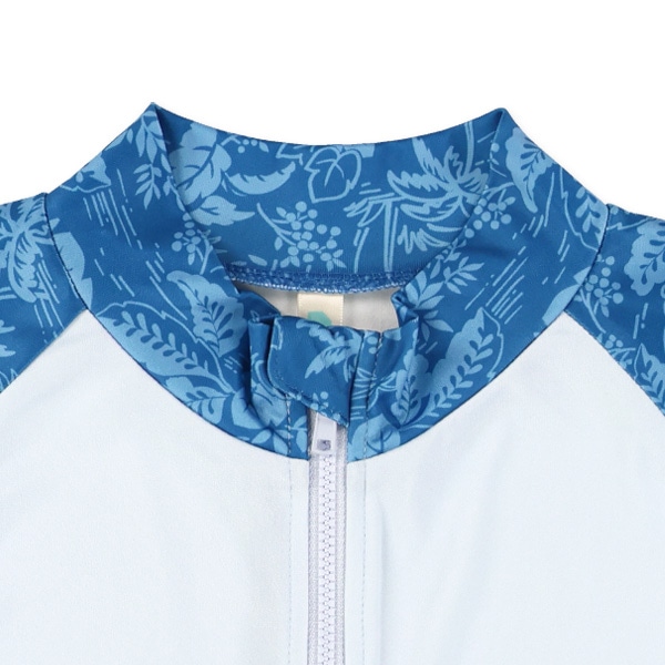 袖アロハ柄ラッシュガード