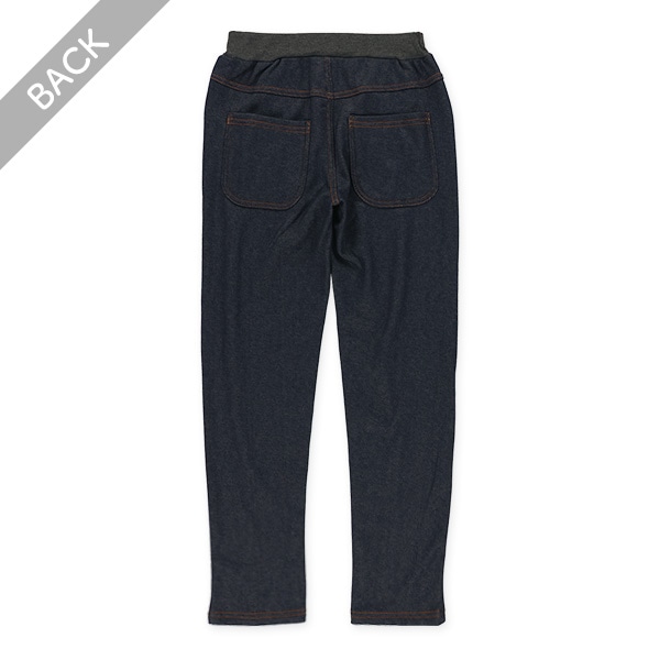 ウラぽか）デニムニットパンツ