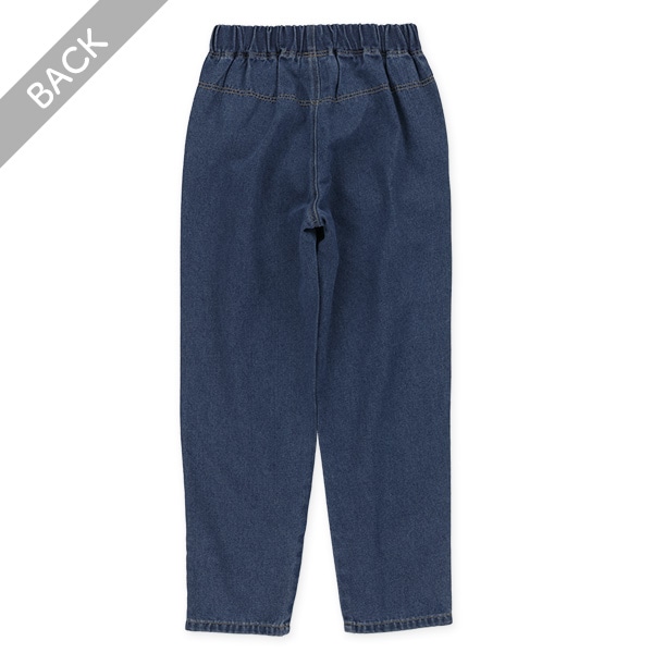 デニムワイドテーパードパンツ