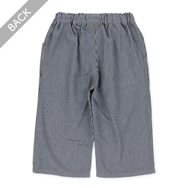 6分丈デニムヒッコリーパンツ