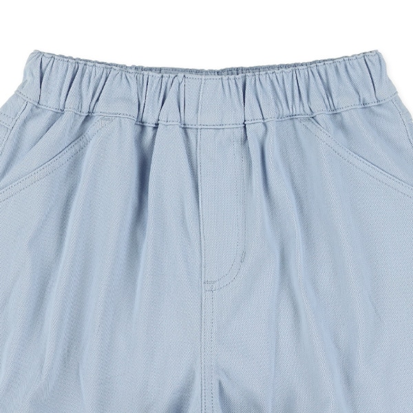 ニットツイル裾レースショートパンツ