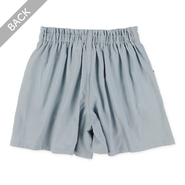 麻レーヨン無地キュロットパンツ