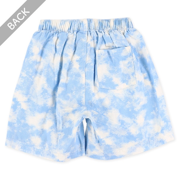 飾りベルト付きタイダイ風キュロットパンツ